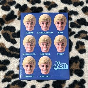 BARBIE Ken 💙 Fridge Magnet Dorm Home Doll Facial Expressions Mood Mattel